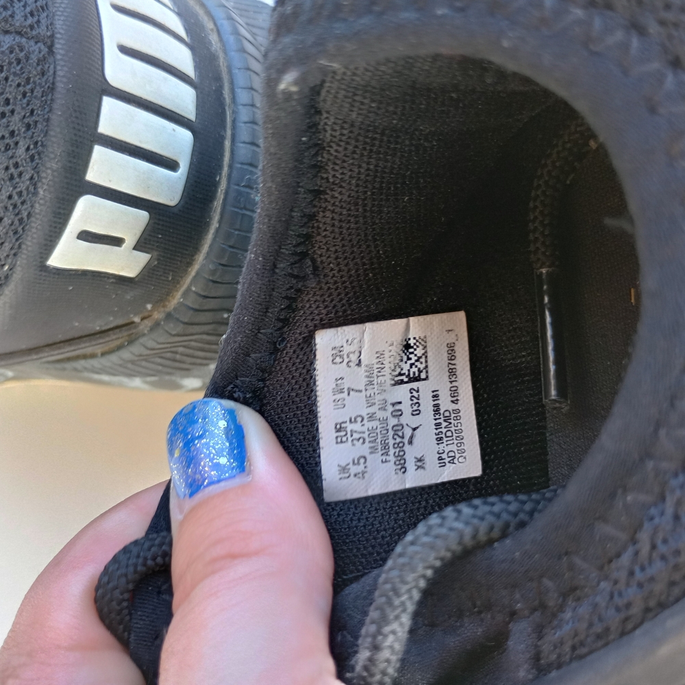 Puma Black Athletic Sneakers - Picture 2 of 6